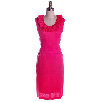Vintage Dress Pink Linen 2 PC  Susan Thomas 1960s NOS 4 - The Best Vintage Clothing
 - 1