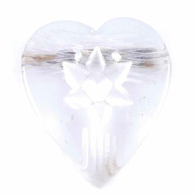Vintage Clear Lucite Reverse-Carved Heart Pin 1940S - The Best Vintage Clothing
