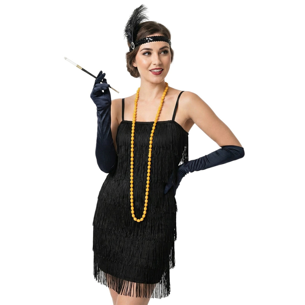 VTG 1920s Flapper Yellow Celluloid Bead Necklace Opera Length Great Gatsby Unbranded