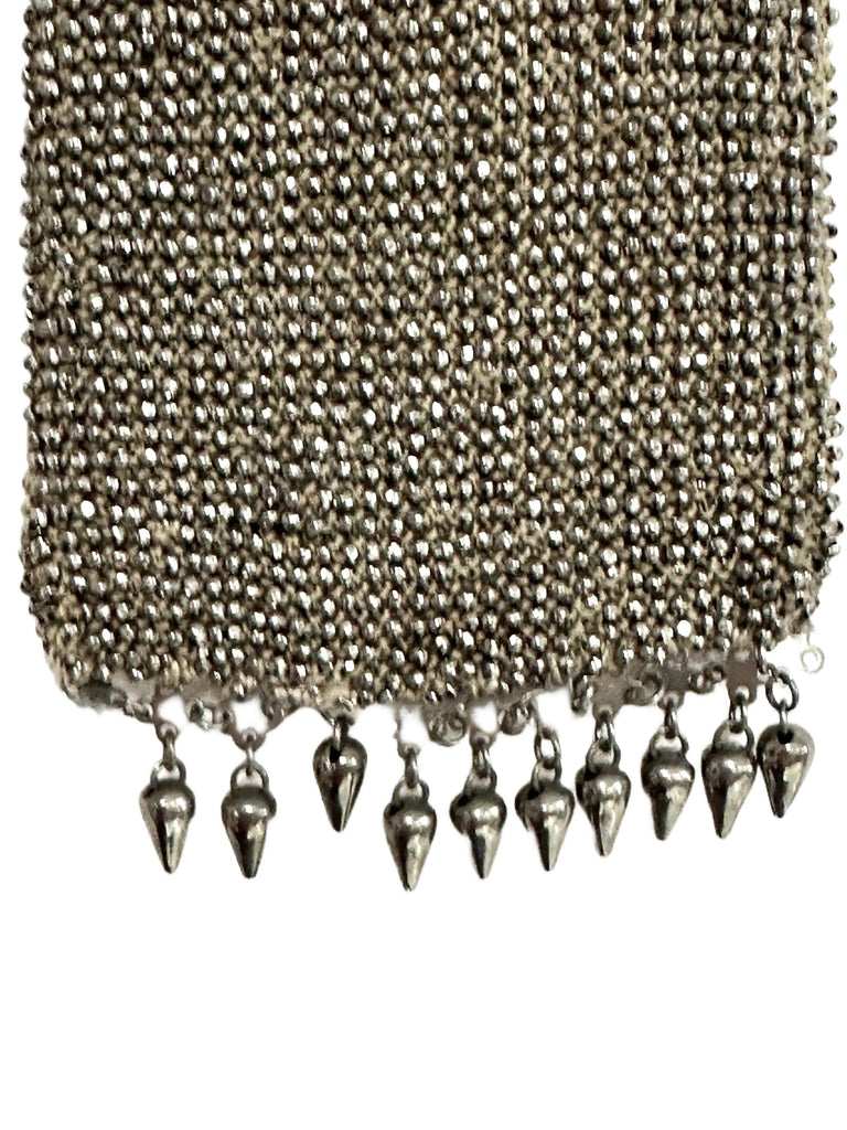 Antique Chatelaine Misers Purse 1870S Silver Cut Steel Beads Handbags The Best Vintage Clothing