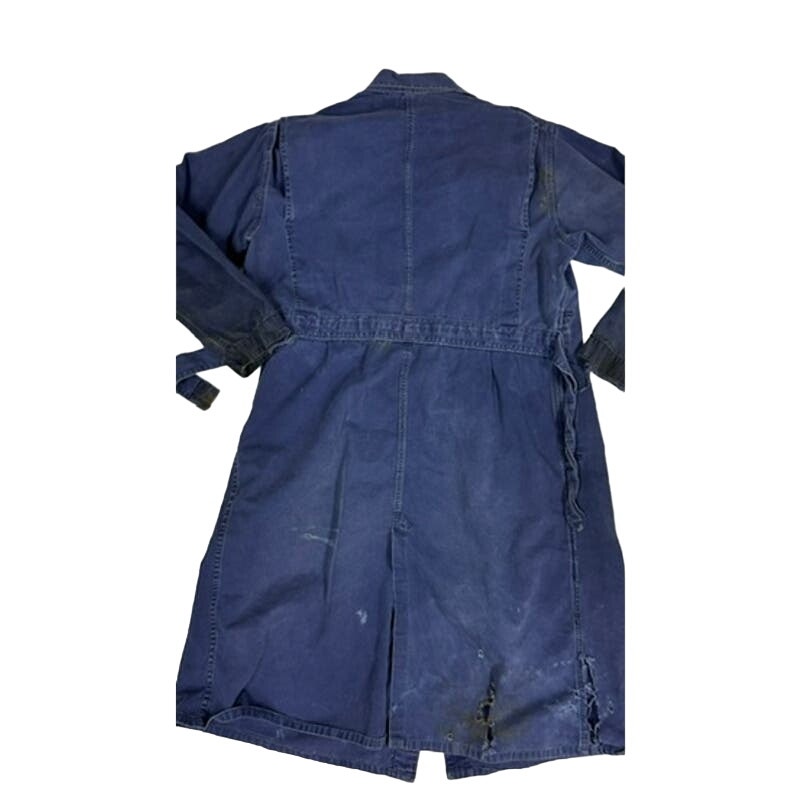 Retro Gulf OIL 40s VTG Loev Bros Shop Coat Sz 44 Uniform Blue Mechanics Loev Bros