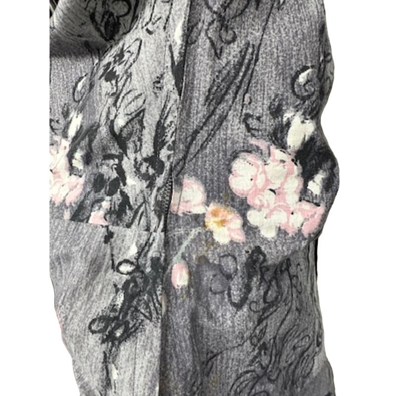 1950s VTG Philmont Sportswear of Miami Grey/Pink Floral Circle Skirt Set M/L Philmont Sportswear