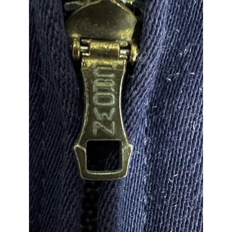 50s VTG Penneys Winter Coat Blue W/Sherpa Collar Mens Sz L 44 Quilted Lining J C Penney