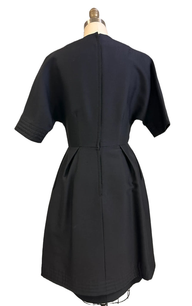 Teal Traina 1950s VTG Couture Dress Designer 50s Cocktail Little Black Dress S Women's,New Arrivals The Best Vintage Clothing