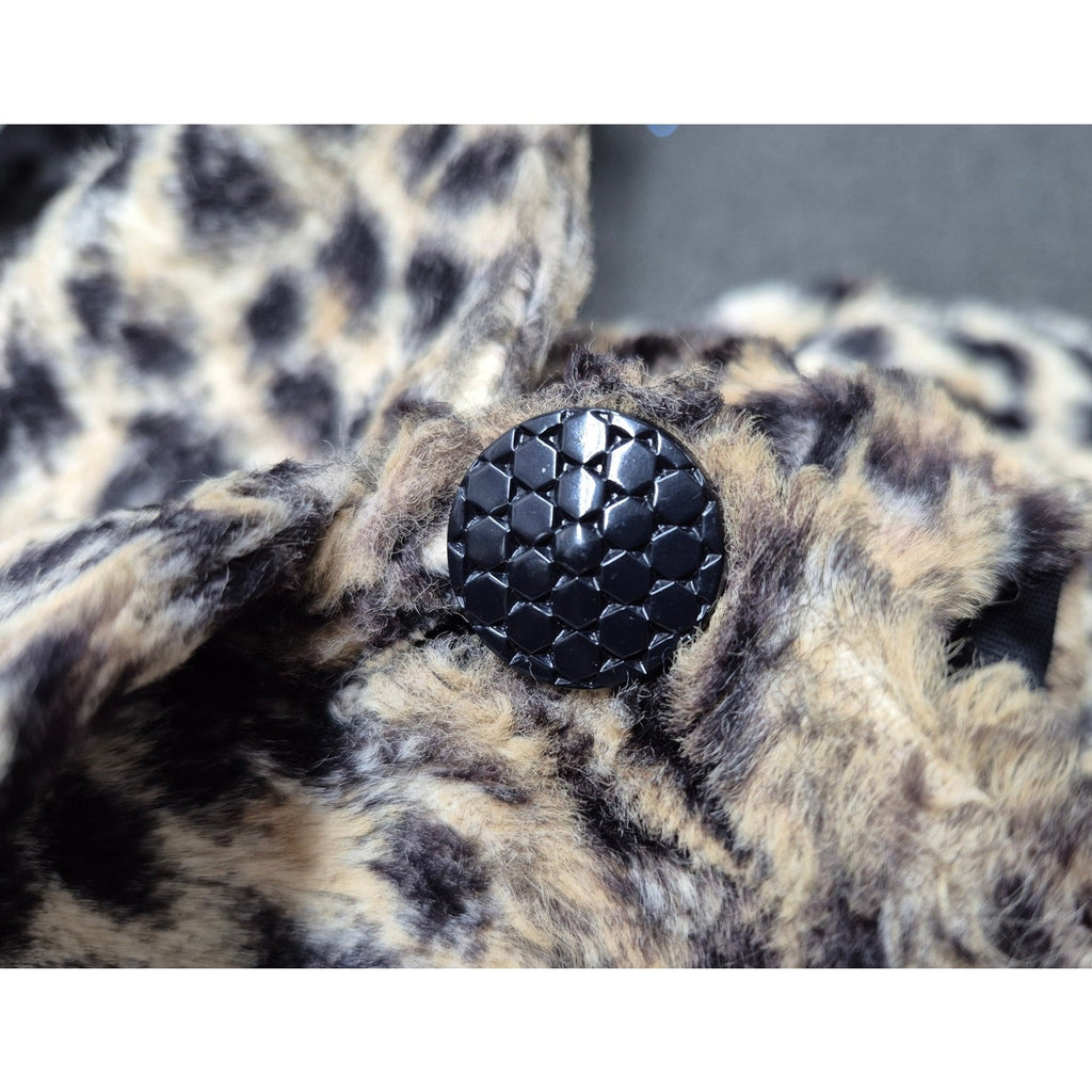 Authentic '50s VTG Animal Print Faux Fur Bolero Jacket Audrey Hepburn M best vintage