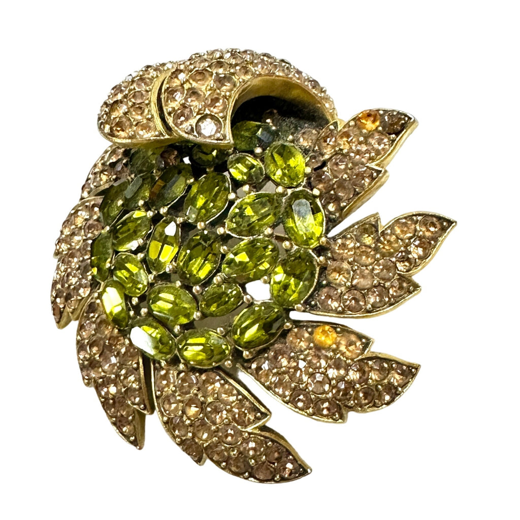 Rare VTG Trifari Crown Signed Numbered Flower Brooch in Gold Plated Trifanium Jewelry,New Arrivals Trifari