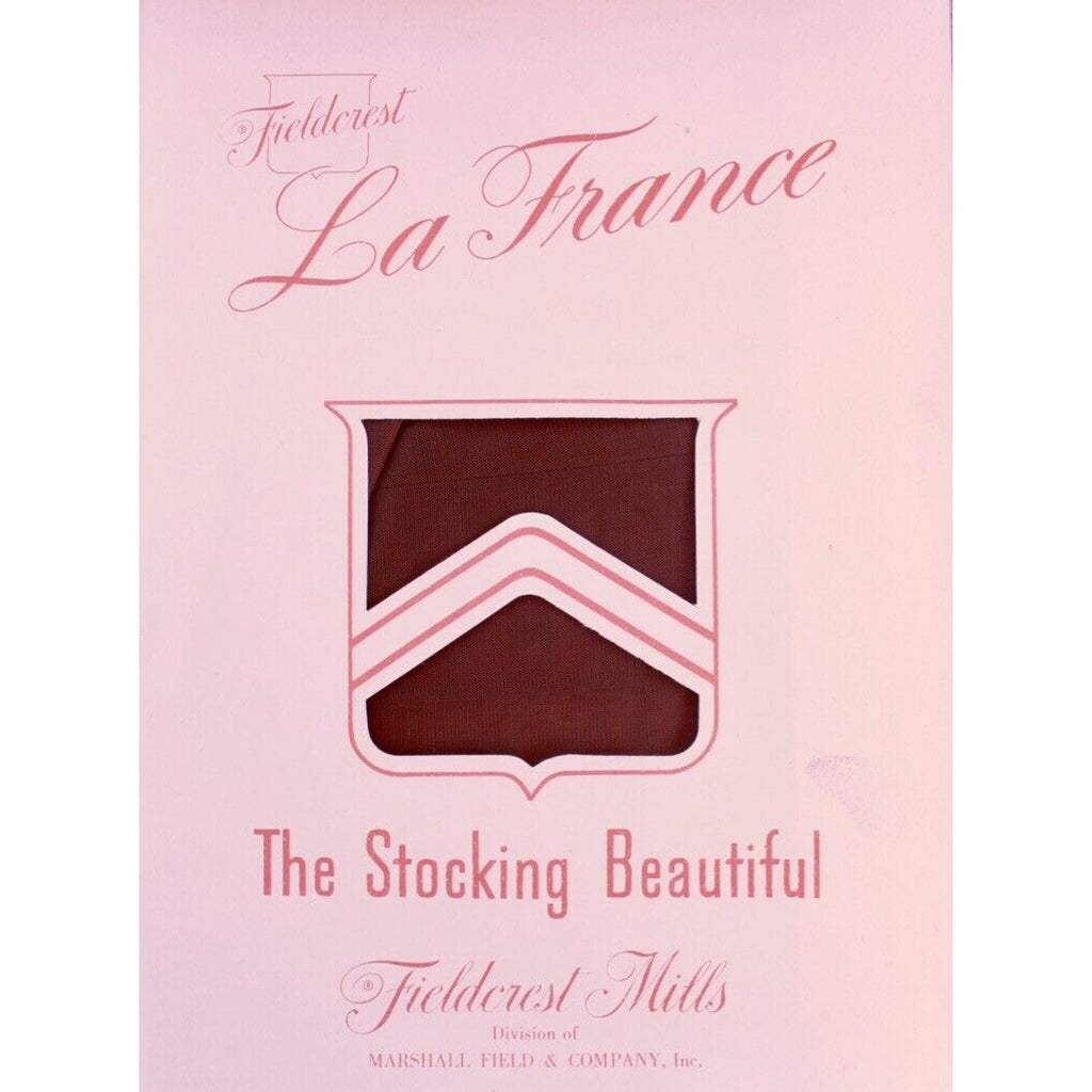 VTG Nylon Stockings Cuban La France #200 Seamed Hosiery Brown Toast Sz10 #2 NIB La France