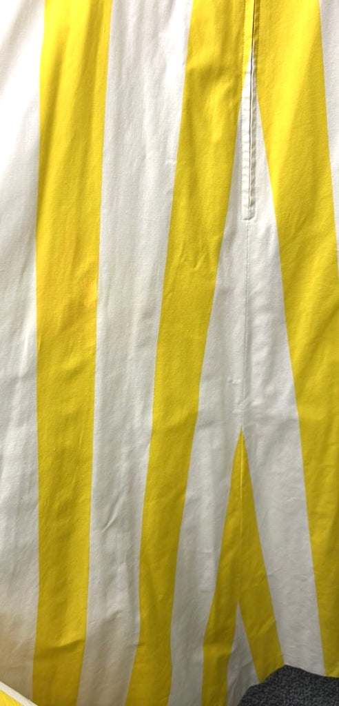 Vintage Vuokko Awning Stripe Gown, Iconic Style, Finnish Designer 1970s Yellow White marimekko The Best Vintage Clothing