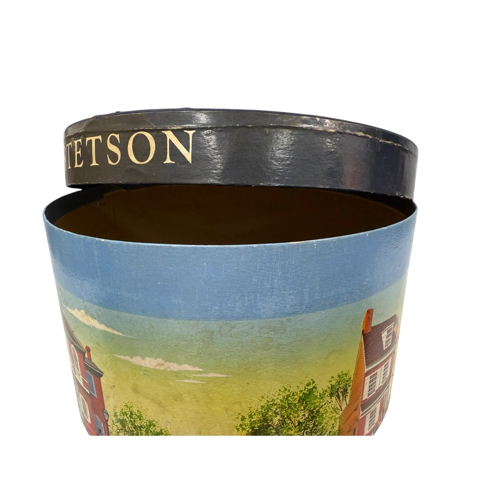 Vtg Stetson Twenty Homburg sz 7 1/8 Long Oval Gray + Hat Box 19560s Stetson