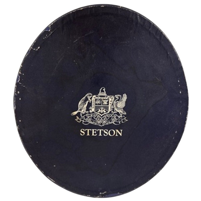 Vtg Stetson Twenty Homburg sz 7 1/8 Long Oval Gray + Hat Box 19560s Stetson