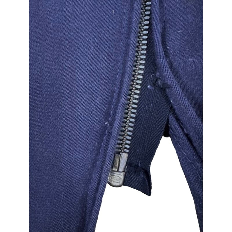 50s VTG Penneys Winter Coat Blue W/Sherpa Collar Mens Sz L 44 Quilted Lining J C Penney