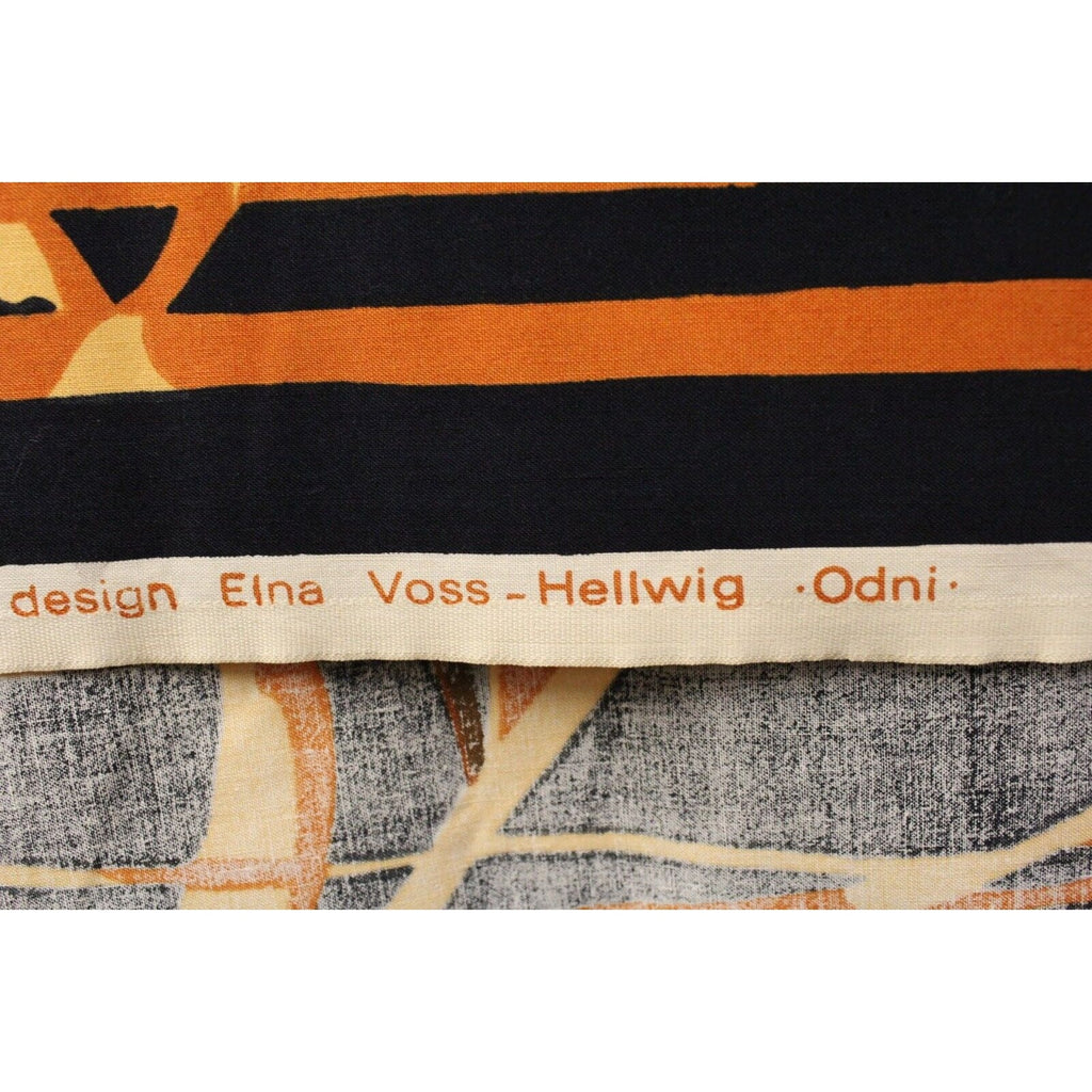 Tampella Elna Voss-Hellwig Retro Fabric Finland 1970s Remnant Finnish 45x 57 Tampella