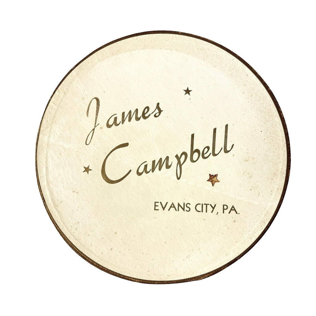 James Campbell VTG Hat Black Mousse Leather Leaves Feathers 1950s + Hat box James Campbell