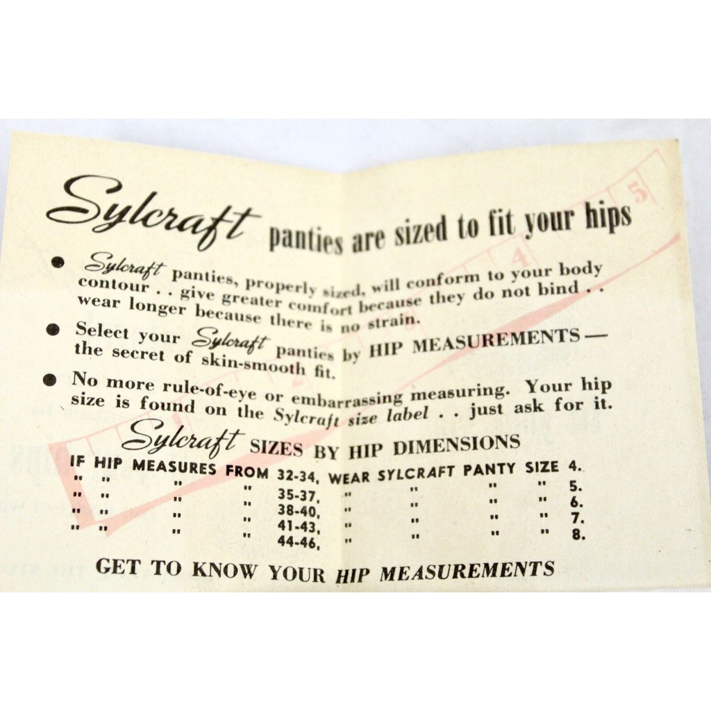 Retro 40s Stylecraft Panties Tea Rose Pink Rayon Pin-Up NOS Sz 5 Womens Briefs 2 Stylecraft