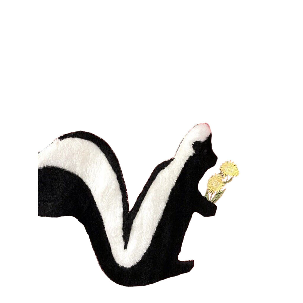 1950’s Felt NWT Sid Harris Skunk Applique Circle Skirt XS Rockabilly Red Or Blue Sid Harris