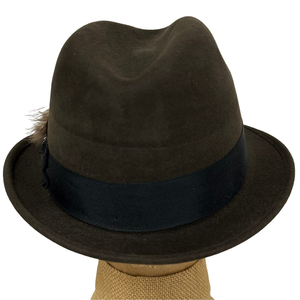 50s 60s VTG Mens Biltmore Fedora Hat Brown Canadian Suede 7 3/8 Biltmore