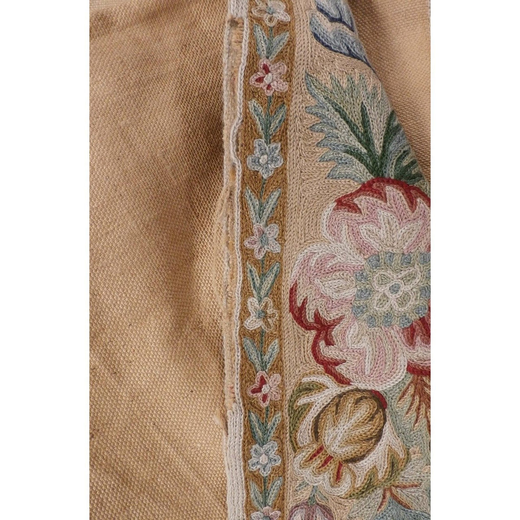 VTG 1959 Suffering Moses Srinagar Kashmir Wool Rug 44x83 Floral Hand-Made Collectibles Suffering Moses