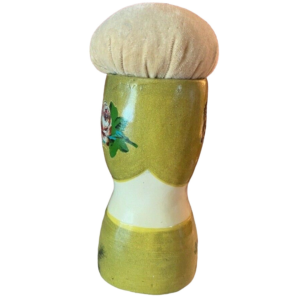 VTG Gemma Taccogna Look Folk Art Paper Mache Made in Japan Art Pin Cushion Doll Gemma Taccogna