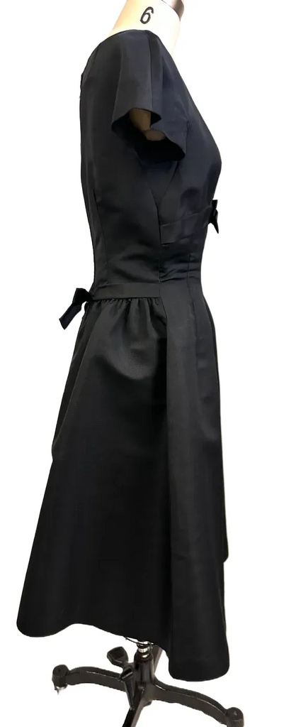 Vintage Black Silk Faille Cocktail Dress W/Jacket Branell 1950S 34-26-Free New Arrivals,Women's Branell