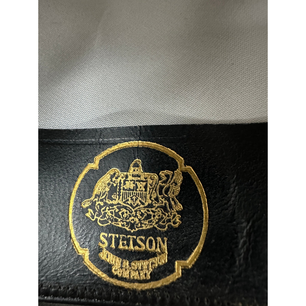 Vtg Stetson Twenty Homburg sz 7 1/8 Long Oval Gray + Hat Box 19560s Stetson
