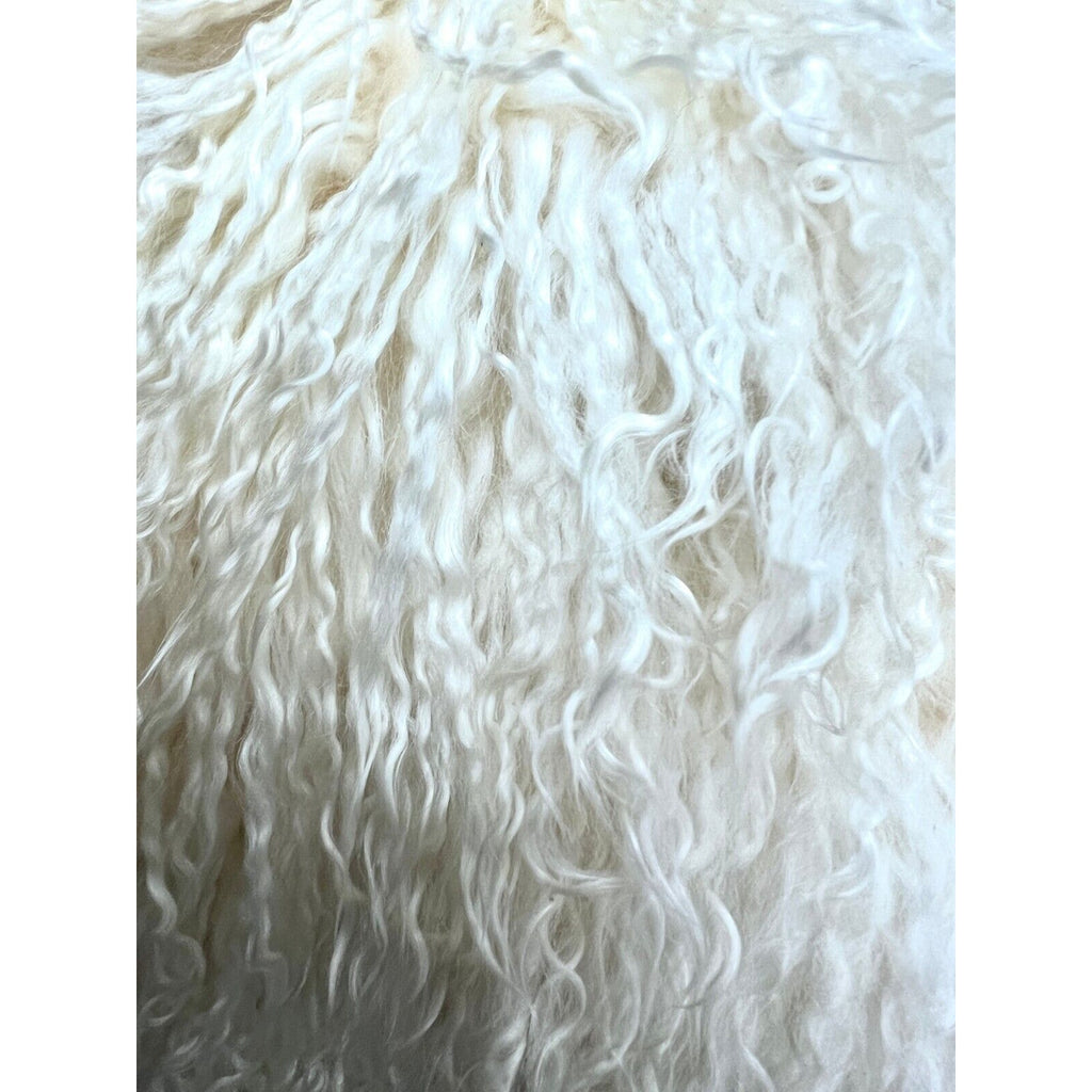 Genuine Mongolian Shearling Tibetan Fur Coat Jacket Stroller M + Hat VTG Mob Wif See pic of label