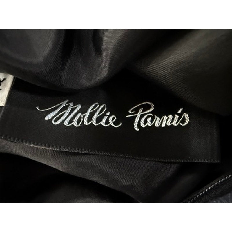 VTG 1960s Mollie Parnis Black Sheath Dress Avant Guard Asymmetrical Bow LBD sz2 Mollie Parnis