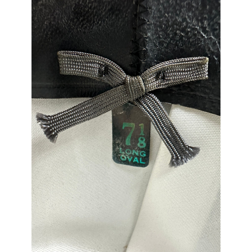 Vtg Stetson Twenty Homburg sz 7 1/8 Long Oval Gray + Hat Box 19560s Stetson
