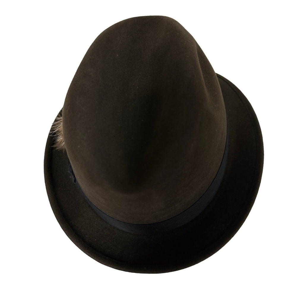 50s 60s VTG Mens Biltmore Fedora Hat Brown Canadian Suede 7 3/8 Biltmore