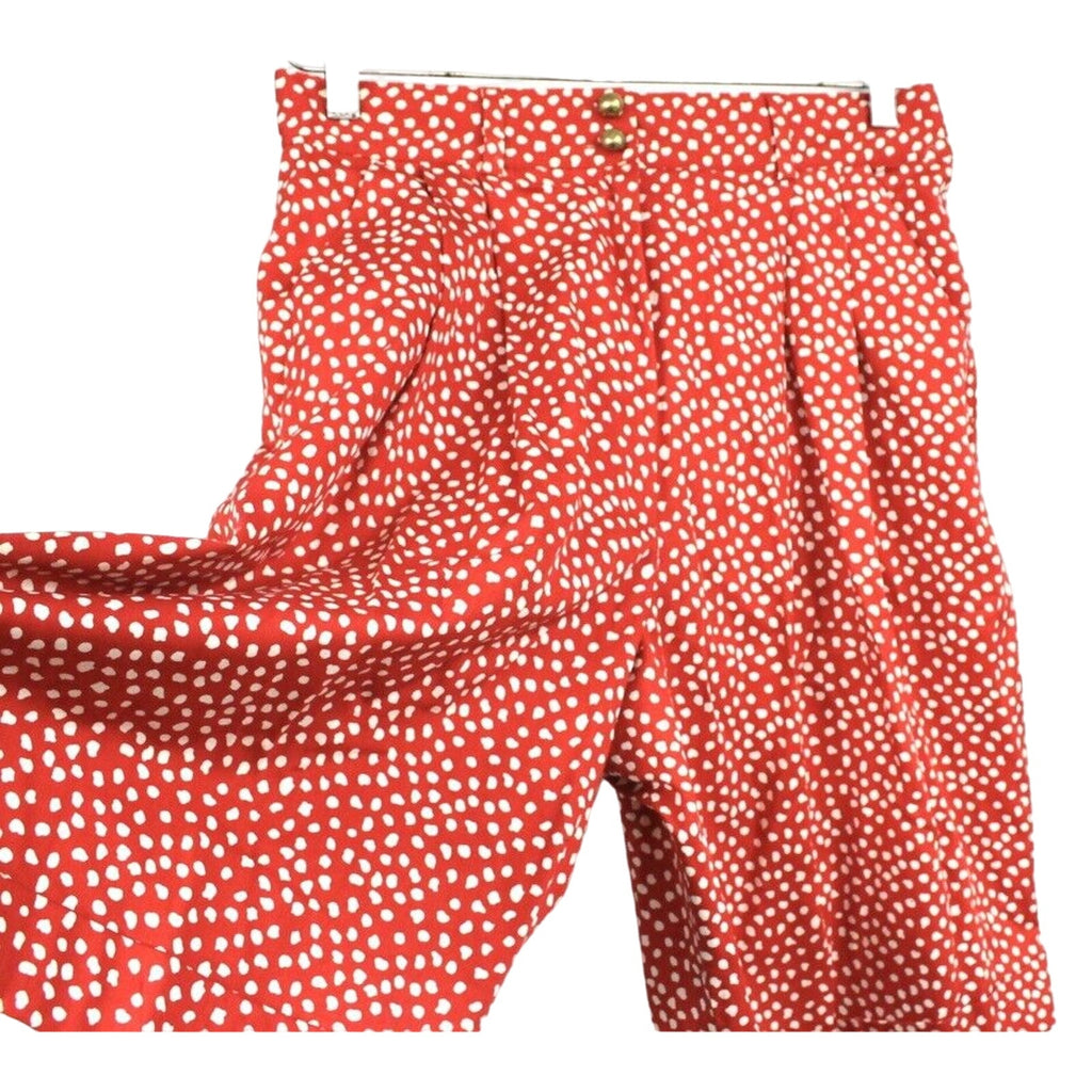 Retro Vtg Bagatelle Shorts Pant Suit 14 Red White Polka Dot NWOT 1980s Power Suit Bagatelle