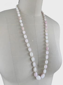 14KVTG Angel Skin Coral Bead Necklace 29" 85.3g 14K Gold Clasp Rare Graduated Unbranded