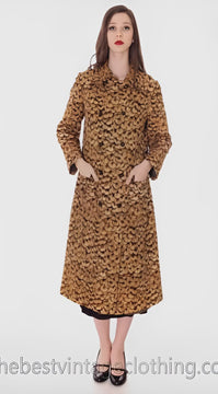 VTG 60s 70s Jeanne Lanvin Paris Feather Print Trench Coat Mob Wife Glam Sz L Lanvin