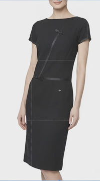 VTG 1957 James Galanos Black Wool Gabardine Couture Suit Bergdorf Provenance Women's Galanos