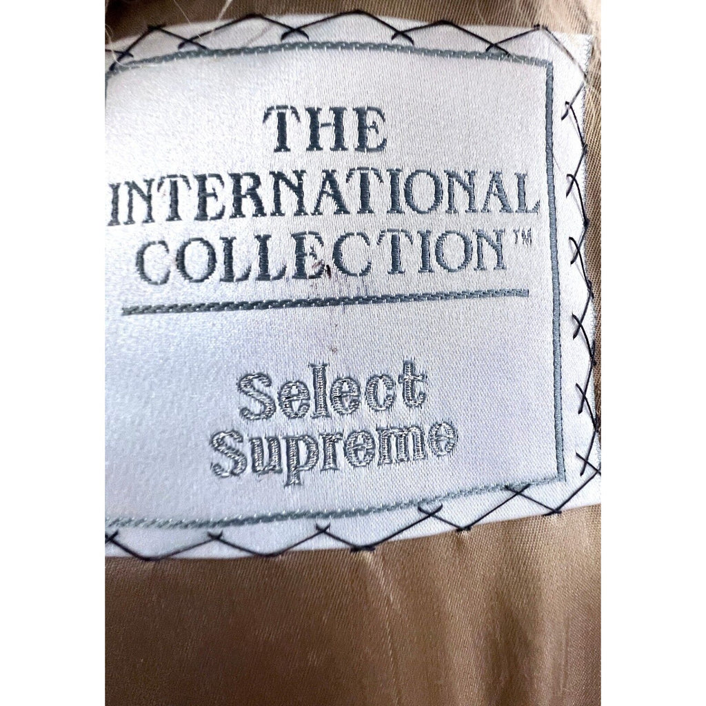 VTG Coyote Fur Trench Coat Women S/M Int. Collection Supreme Haute Grille Haute Grille