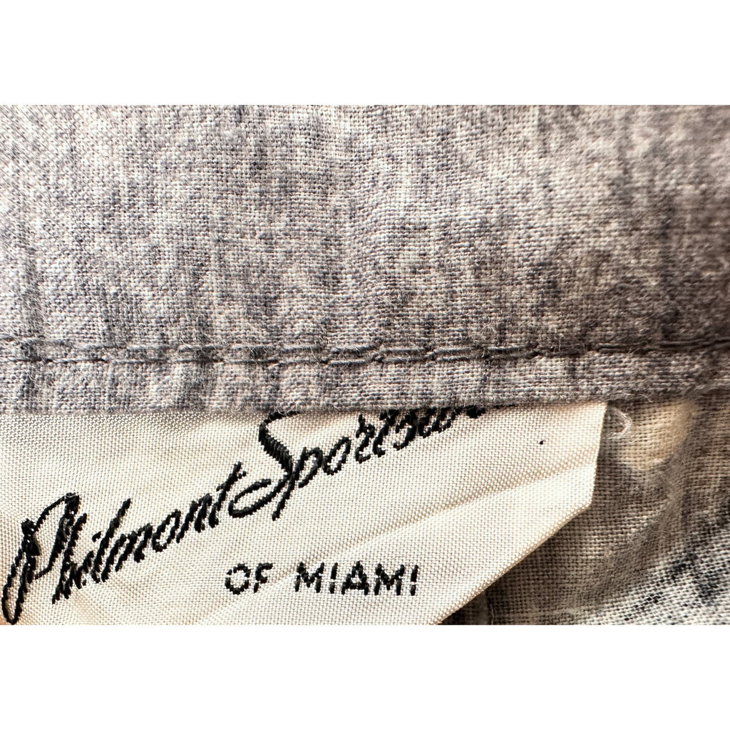 1950s VTG Philmont Sportswear of Miami Grey/Pink Floral Circle Skirt Set M/L Philmont Sportswear