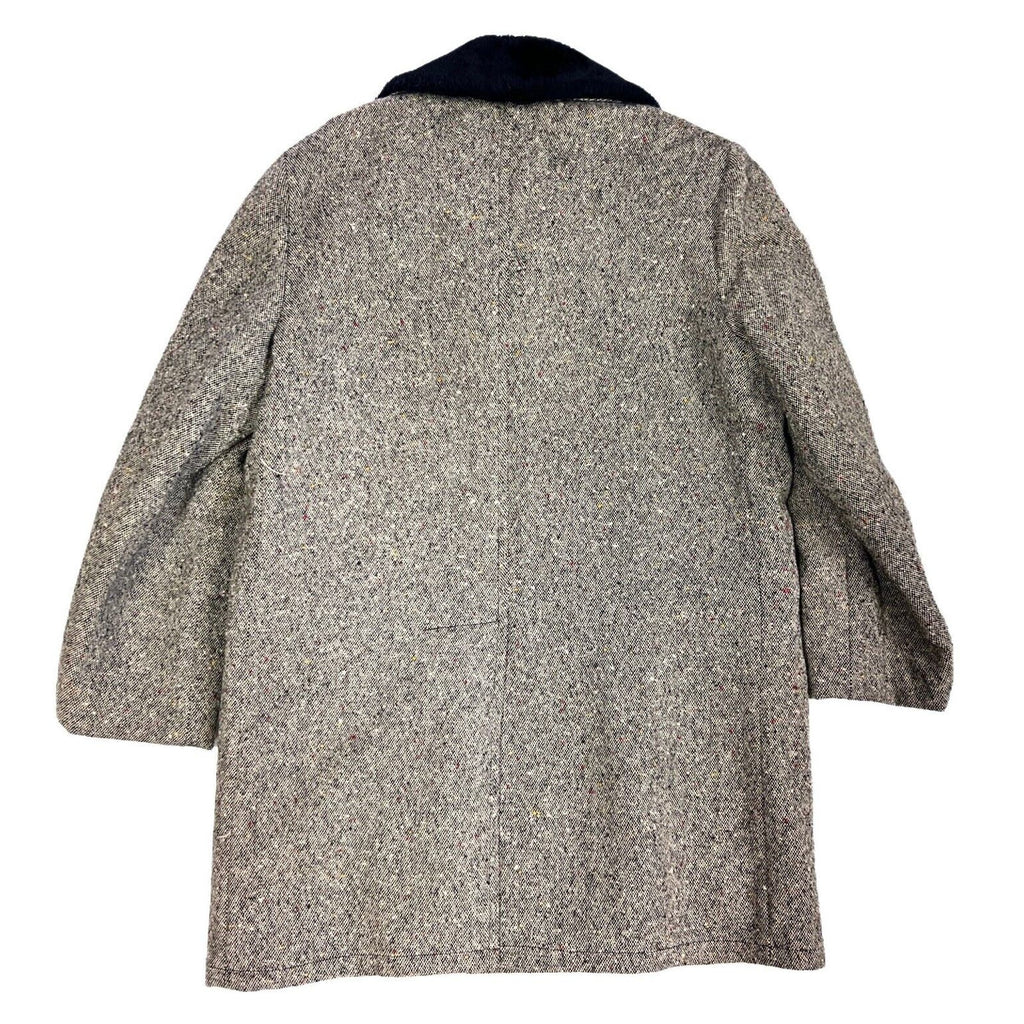 1970s WOOLRICH Sheep COAT jacket VTG Car Coat Gray S&P Tweed Fur Collar sz 40 New Arrivals Woolrich