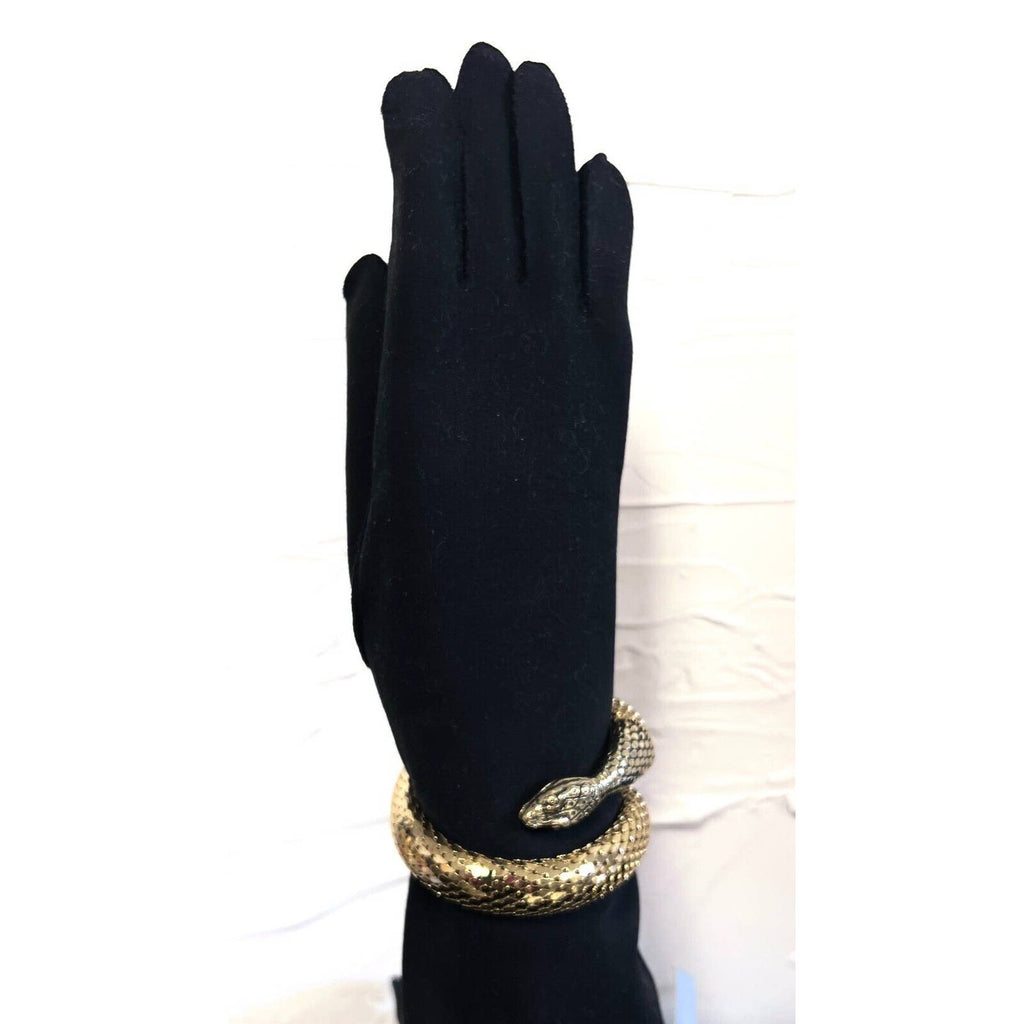 Vintage Whiting & Davis Gold Tone mesh Coil Snake Wrap Bangle Bracelet Whiting & Davis