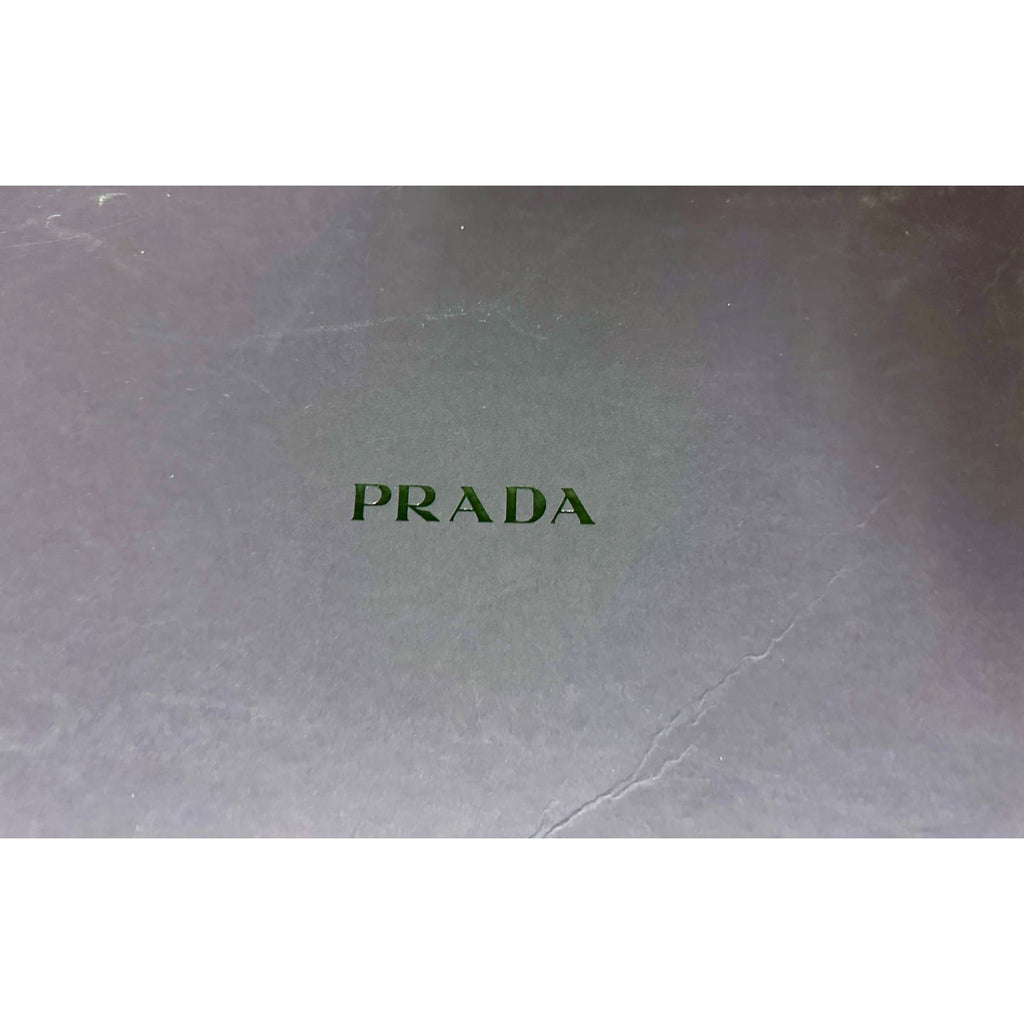 Prada Calzature Donna NIB vtg Stiletto heels nero black Perf Size 37.5/7.5 RARE Prada