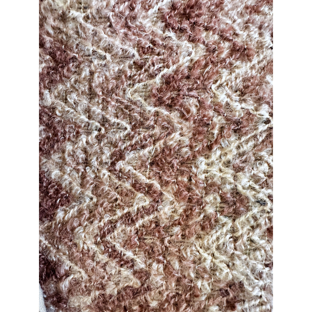 VTG 1970s Retro Womens Coat Rusty Zigzag Woven Wool w/ Rhinestone Cone Buttons Sz S/M coat Handmade