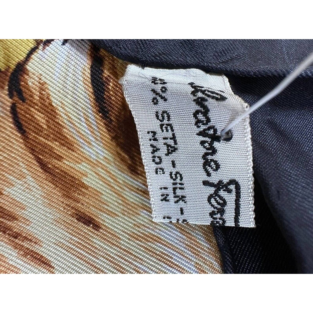 VTG NIB Salvatore Ferragamo Womens 100% Silk Square Scarf Tigers 34" New Arrivals Salvatore Ferragamo