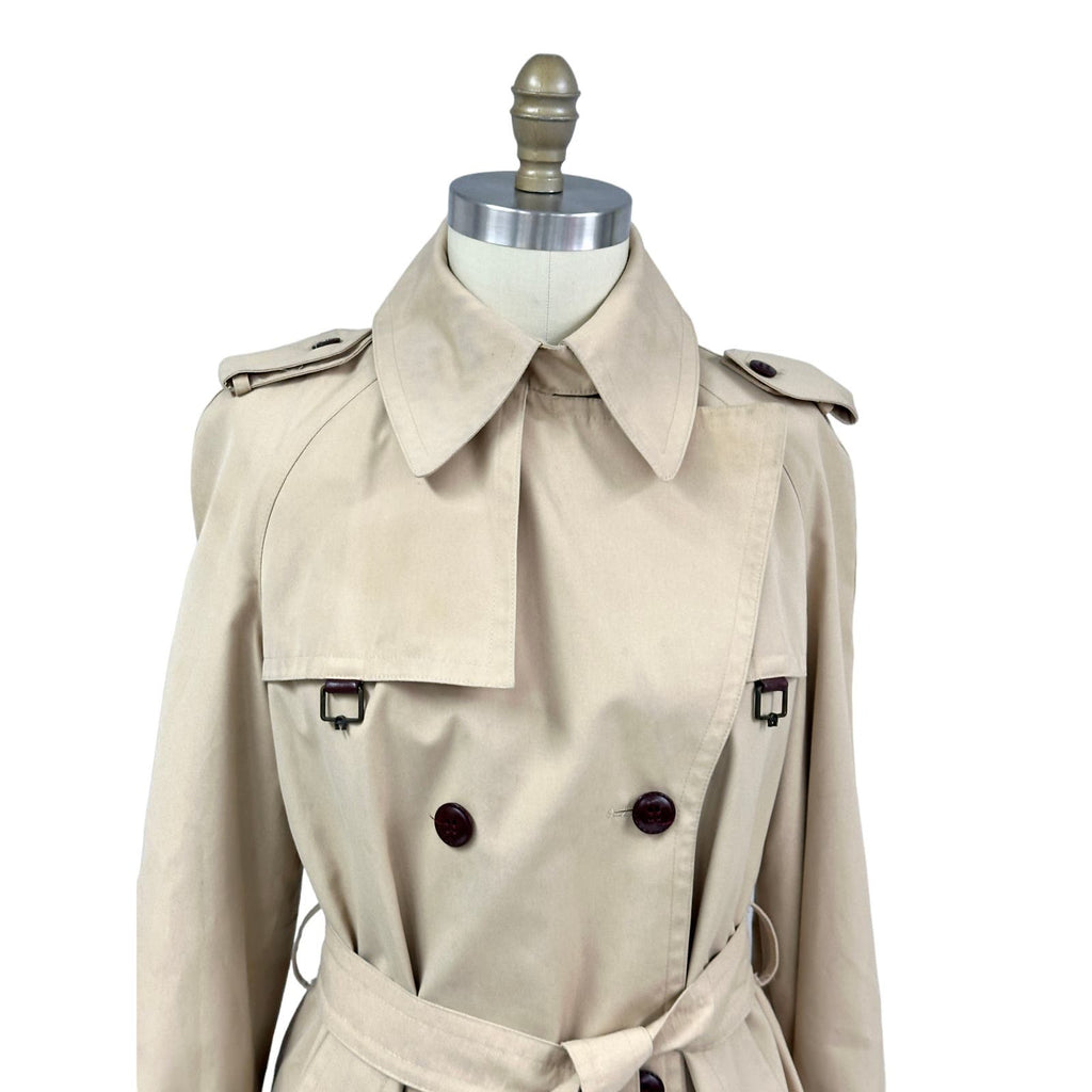 70s VTG Etienne Aigner Trench Coat Double Breasted Fully Lined Belted Womens L Etienne Aigner