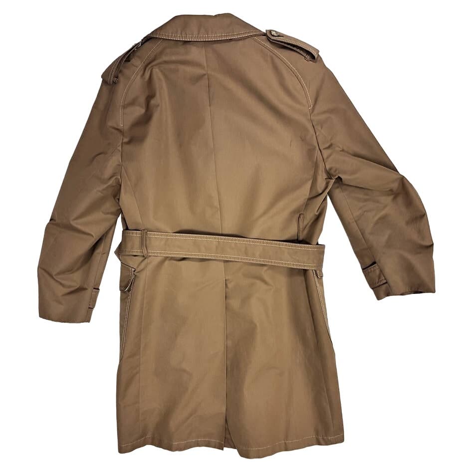70s Men VTG Cortefiel Brown Trench Coat Made in Spain Sz 42 M New Arrivals Cortefiel