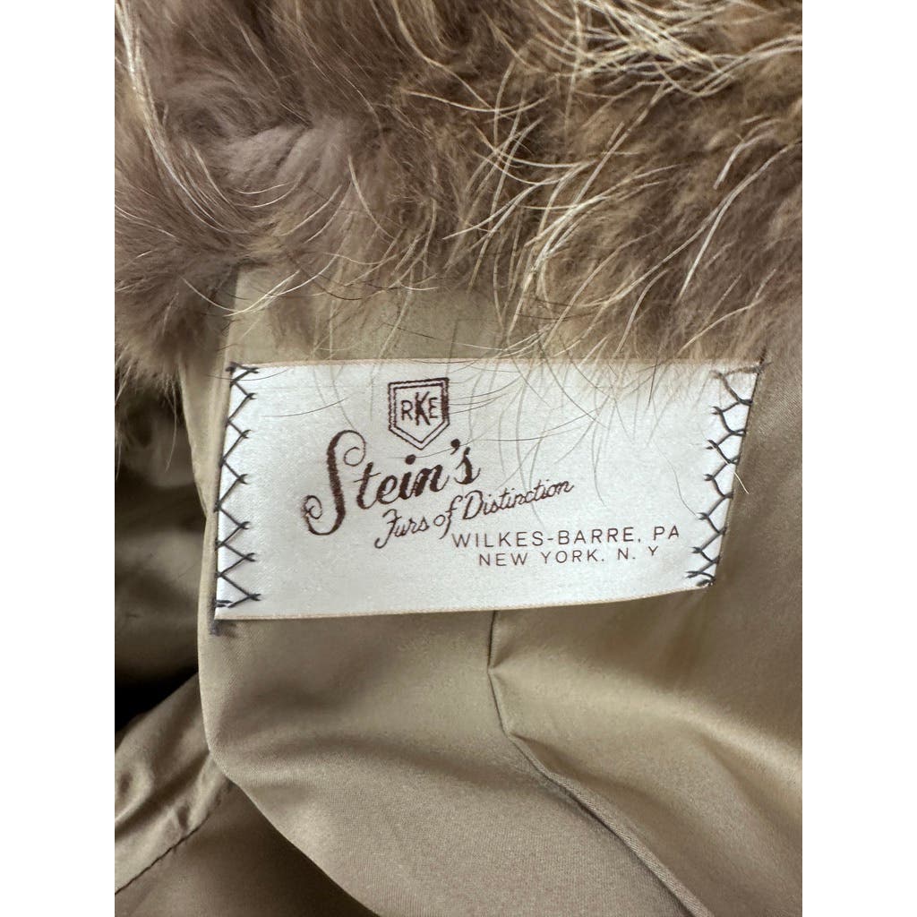 Mob Wife VTG Japanese Tanuki Fur Maxi Coat 1980s Gorgeous condition Sz M Stein's