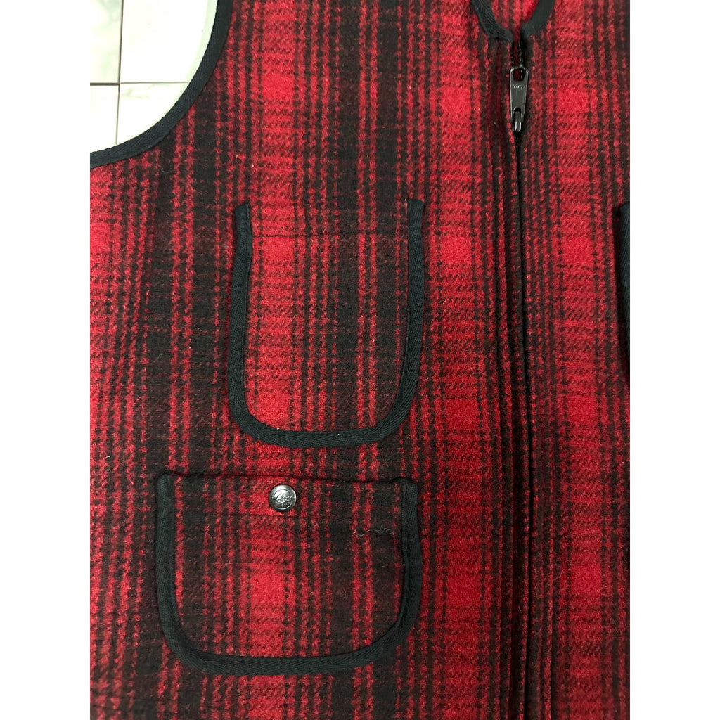 VTG Woolrich Mens M Buffalo Plaid Zipper Vest/Browns Beach Vest Inspiration MRF New Arrivals Woolrich