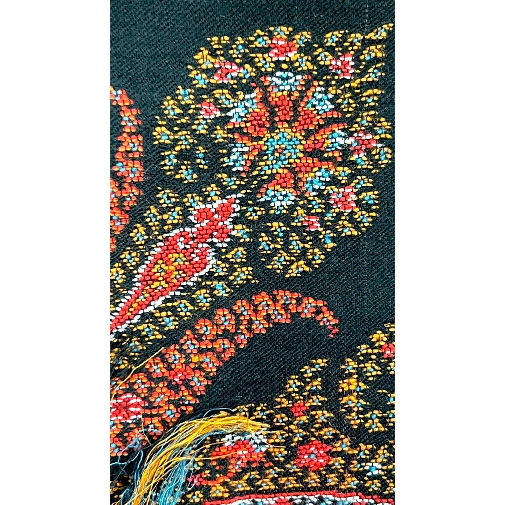 STUNNING Antique Paisley Shawl Tapestry Wool Hand Made 1860s-70s Near Mint Unbranded