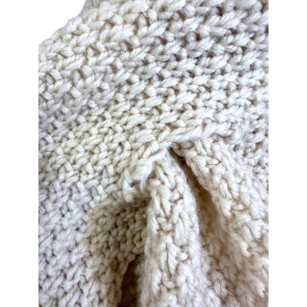 1920s Womens Long Hand Knit Wool Sweater Coat MOP Buttons Asymmetrical Sz M/L coat Handmade