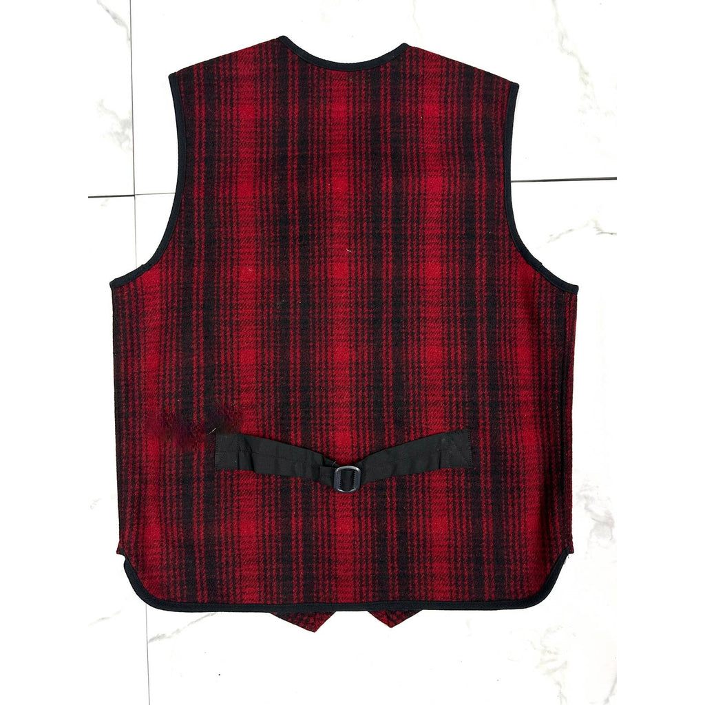 VTG Woolrich Mens M Buffalo Plaid Zipper Vest/Browns Beach Vest Inspiration MRF New Arrivals Woolrich