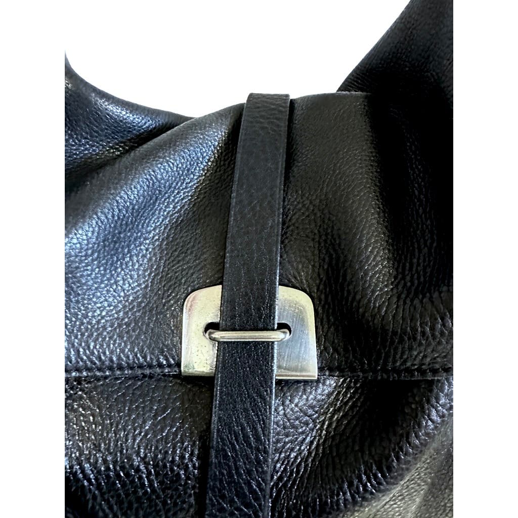 Vintage Prada Leather Shoulder Flap Messenger Bag Large 2001 W/Authenticity card Prada