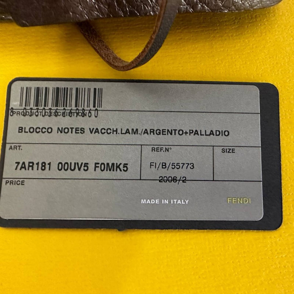 FENDI Vintage Metallic Leather Notebook Planner New in Box Fendi