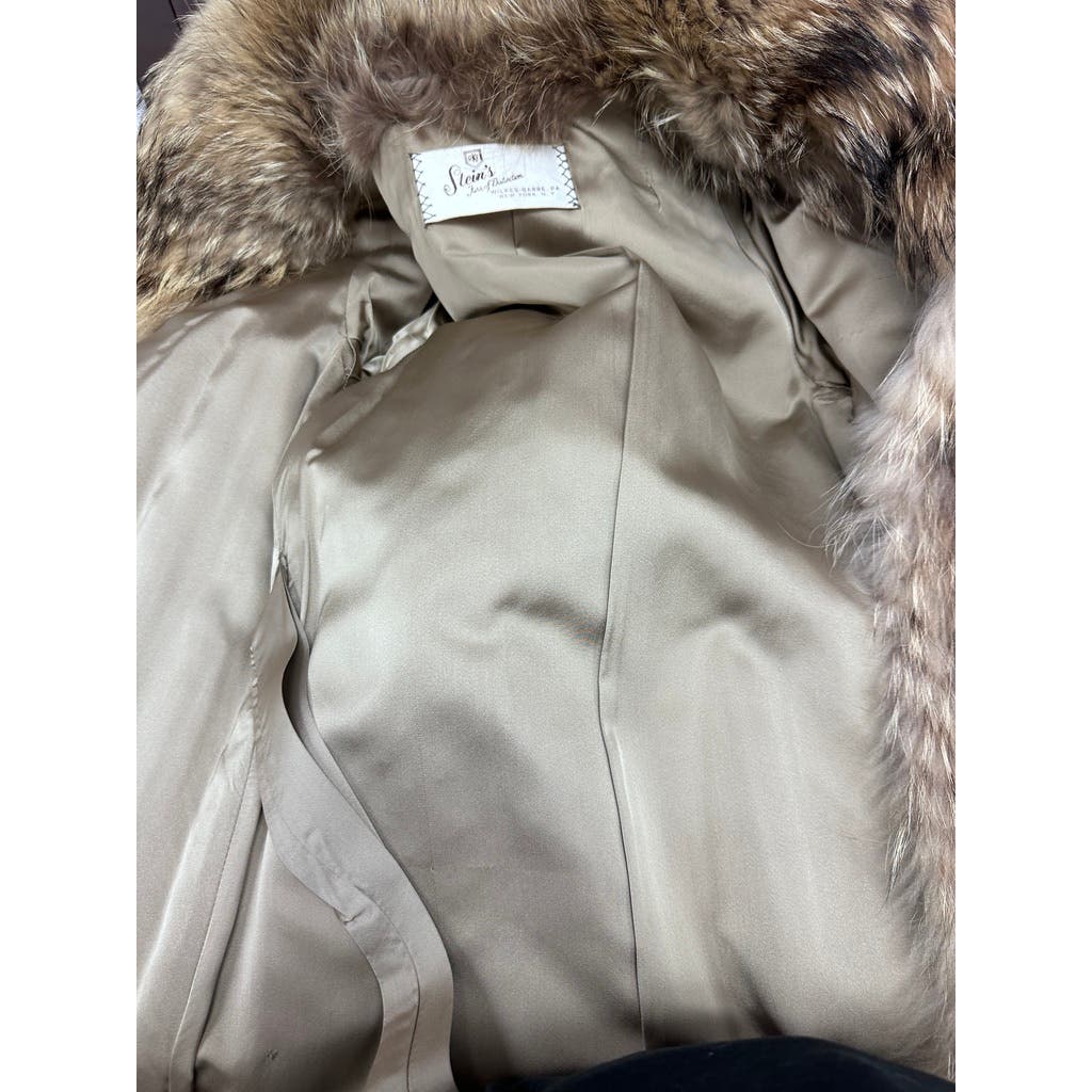 Mob Wife VTG Japanese Tanuki Fur Maxi Coat 1980s Gorgeous condition Sz M Stein's