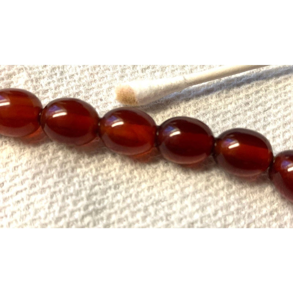 Vintage Antique Cherry Bakelite Amber Necklace Graduated Strand 27" Tested LARGE The Best Vintage Clothing